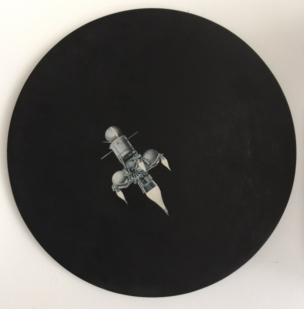 LUNA 16 - 1970 oil on panel, 24"diam., 1998