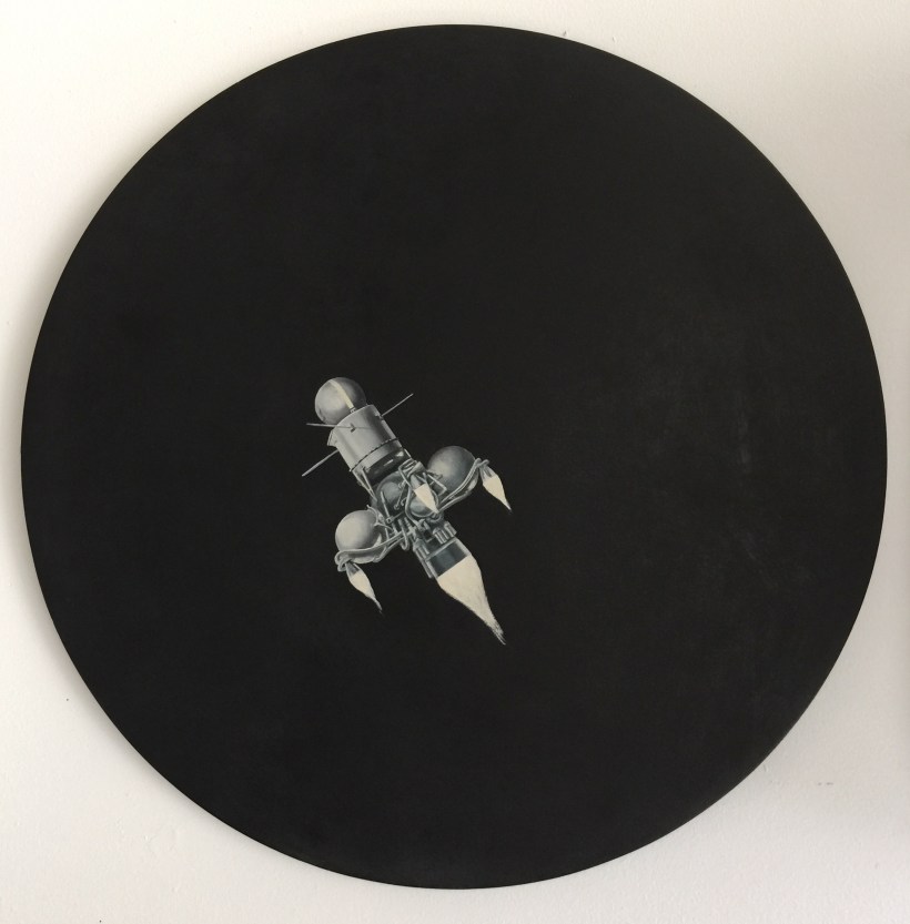 LUNA 16 - 1970 oil on panel, 24"diam., 1998