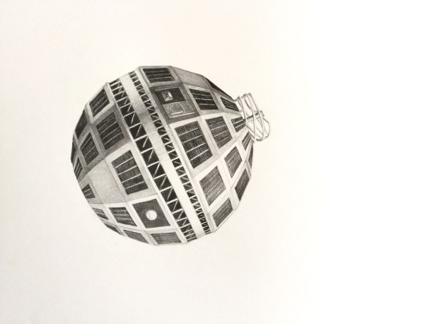 Telstar, detail, graphite on paper